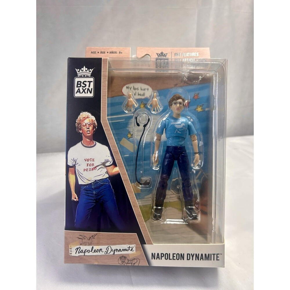 BST AXN: Napoleon Dynamite Action Figure Endurance Blue T-Shirt